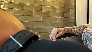 A Wanking Foot Slave at Their Service