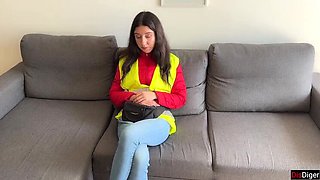 Bus Conductor DisDiger Caught Cheating Passengers and Gets Punished Hard with Creampie and Blowjob