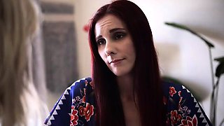 Blonde and Redhead Mature Lesbians Seduce with Scissoring,