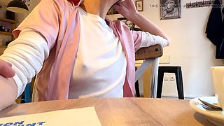 Blonde MILF Mrsmrjones Flaunts Pierced Nipples Peeking from Sheer White Blouse in C