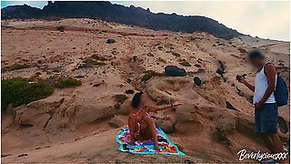 Shameless Milf On Vacation Masturbates On A Public Beach Then Gets Fucked By A Stranger