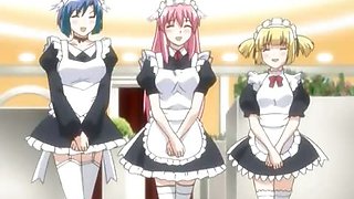 Sexy maids in hentai movie group fuck