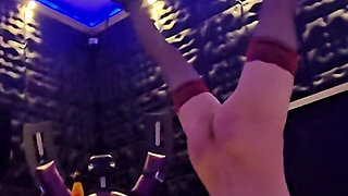 Lady Zara Hard Whipping Slave in Stockings Bondage Hanging Upside Down