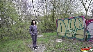 German Scout Picks Up Tiny 43kg Asian Teen Lore for First Casting Fuck - Blowjob, Facial, Doggy Style