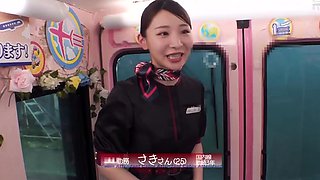 Gangbang session with bukkake reward for buxom Asian slut