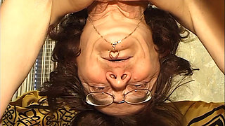 Horny Mature Brunette Fingers Hairy Pussy to Orgasm