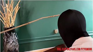 Supermodel Dominatrix Teacher Caning Over Knee Of Bad Student