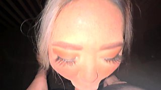 Busty Asian has Loud Moaning Orgasm in Public