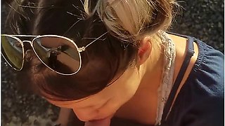 Sensual Blowjob In Public With Double Rainbow In Background!