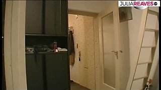 German Retro Casting: Blonde Cutie Shaves Pussy On Camera