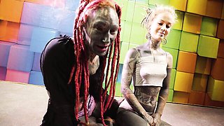Shibari bondage action with shaggy Anuskatzz and Lily Lu from Dirty Dreaz