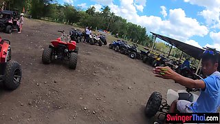 Amateur Sex Thai GF sucking cock love making after buggy fun