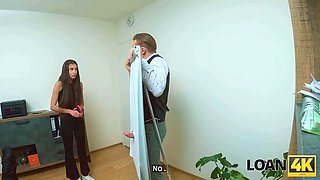 Loan4k. Tight Pussy was just leaking in this office
