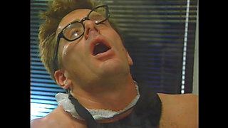 Threesome - Two Blonde Sisters Share a Big Cock in the Office