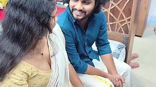 Passionate indian couple enjoys sensual romance fun