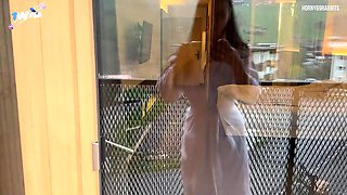 Step MILF Stuck On Balcony Hot Sex Story