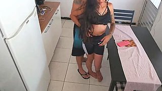 Risky Sex With Friend's Husband - Hot Amateur Threesome Blowjob
