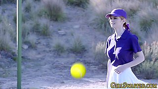 Tennis teens 18+ bang stepdads in foursome