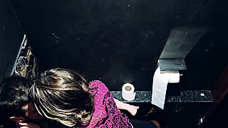 Hot brunette amateur MILF rides hubbys cock