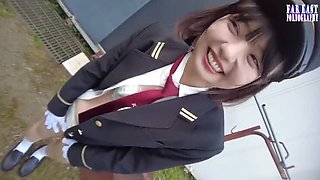 Cutie in Shorts Gets Railed Outside - Every Warm Drop Cum Inside