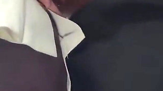 Crowded Bus Rush. Black Stockings Lady Feels Close Press, Curves Draw Eyes as She Guides It Closer - Part 1