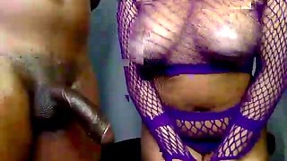 Hot Ebony Babe Handles Monster BBC