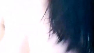 Amateur young teen solo masturbation on her livingroom