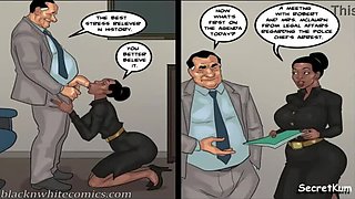 The Mayor's Episode 2: Big-Dicked Boss Cums in Secretary's Mouth - Ebony Office Hottie