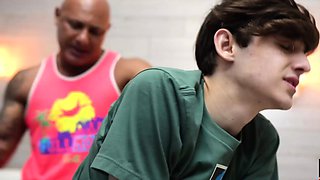 Inked Hunk Wrecks Bottom Horny Hole