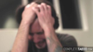 Slutty teen deepthroating cock