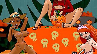 Halloween famous toons orgy