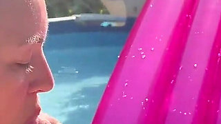 Blowjob in the Pool and Then We Went Home to Continue
