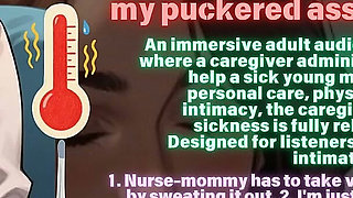 Ai Step-mommy Nurse Femdom Audio Caption Asmr: I Have to Take Good Care of My Baby-boy's Fever by Sweating It Out.
