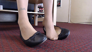 Pantyhose Ballet Flats Shoeplay