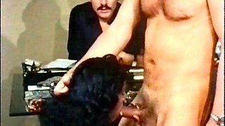 Vintage Italian MILF makes cum her boy