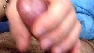 My Wife Gives Me a Gorgeous Night Handjob with a Copious Cum Blast