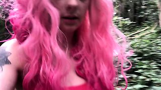 Sexy redhead ass fucked outdoors