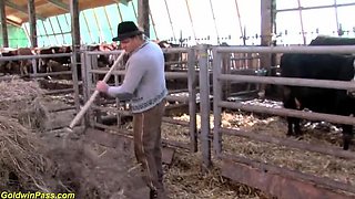 Horny German Lesbian MILFs With Big Tits Fuck at Work