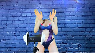 Young amateur teen in solo masturbation playing with herself