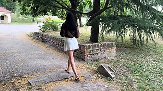 Pretty tourist has BEEN FUCKED IN A PARK. Outdoor sex with