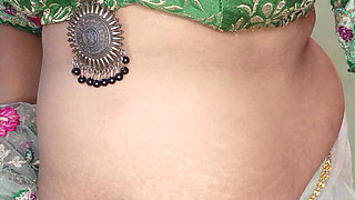 Indian Wife in Wedding Saree Dance Nude Dance Clear Voice in Hindi