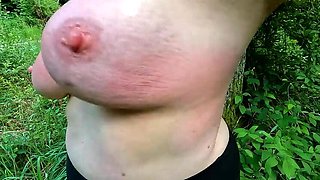 Huge Tits Slapping Outdoor Training Session Part 4 - Public BDSM & Punishment