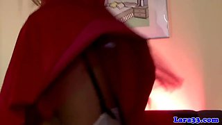 Classy blonde mature teasingly rubs clit