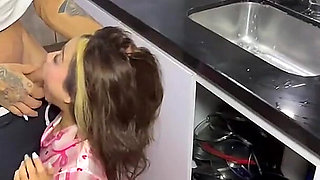 The Hottest Moment: My Best Friend Fucking My Best Friend in the Kitchen While I Was Talking Alone