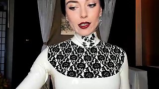 Cute curly brunette solo webcam masturbation