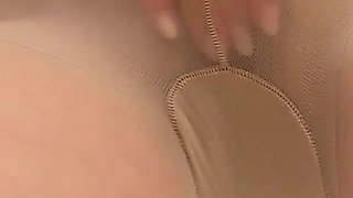 English MILF Caz Gets Naughty in Sheer Tights