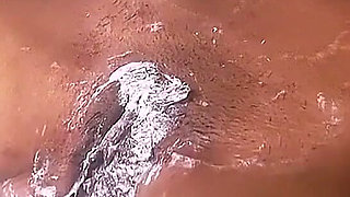 Shaved Pussy on a Bed How with Her Feeling Horny for Me Cleaning up Her Pussy