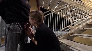 Blonde Blowjob Adventure Outside a Colorado Hotel Room