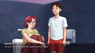 Comparing Huge Tits - Summertime Saga Gameplay