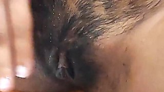 Desi girl Nidhi shaves her hairy pussy bald in bathroom amateur video